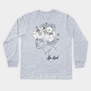 BE KIND WHITE Kindness matters Kids Long Sleeve T-Shirt